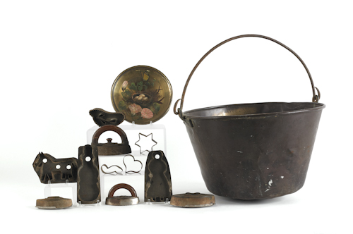 Large brass bucket mid 19th c  17636c