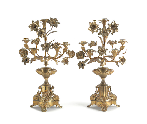 Pair of French gilt candelabra 176376