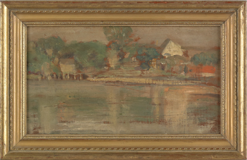 Oil on panel impressionist landscape 1763fd