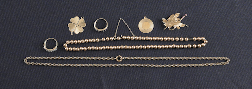 Group of 14K and 10K gold jewelry some