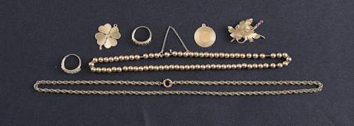 Group of 14K and 10K gold jewelry