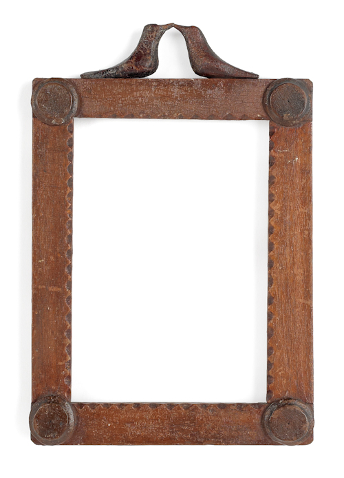 Folk art chip carved frame 19th 17645e