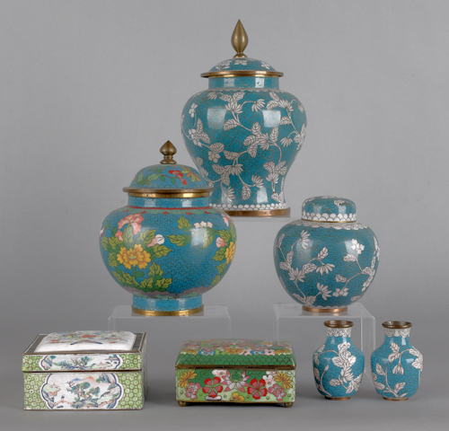 Collection of Chinese cloisonn  176473