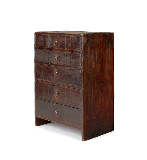 Pennsylvania five-drawer chest 19th