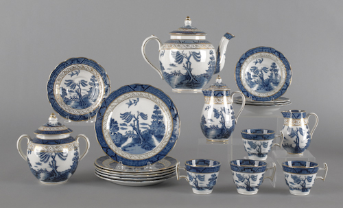 Booths Old Blue Willow porcelain tea