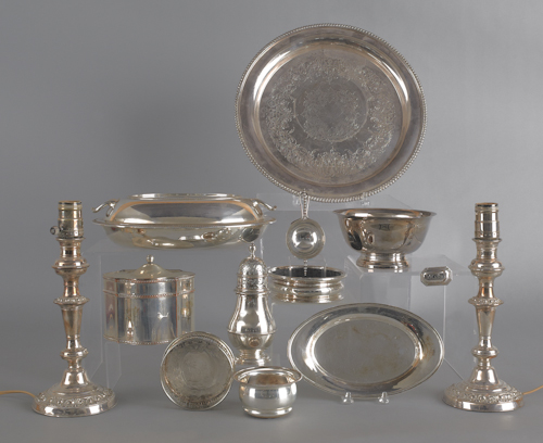 Group of silver plate. ?