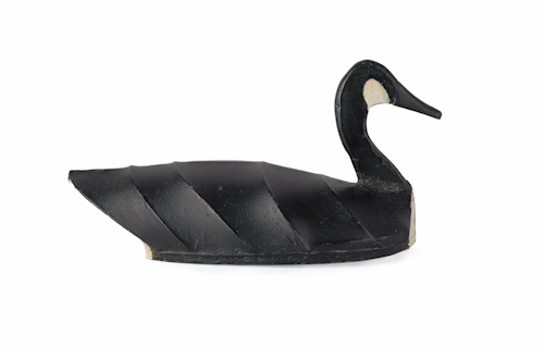 Painted canvas covered goose decoy