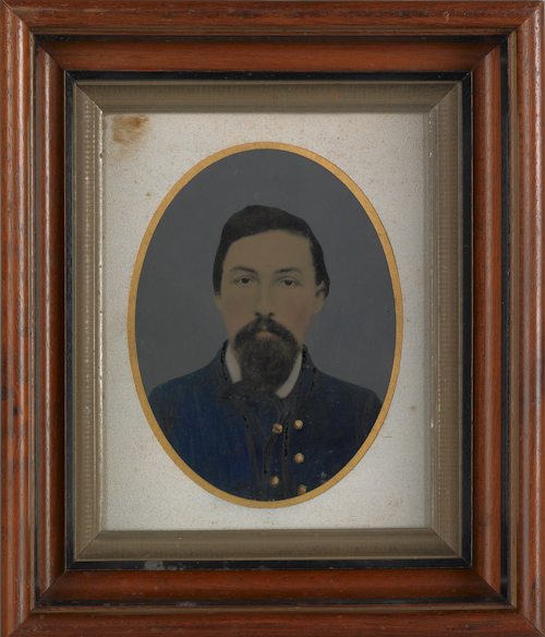 Civil War soldier photograph with