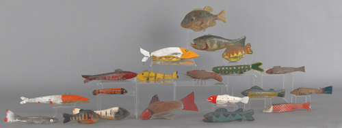 Group of twenty contemporary fish