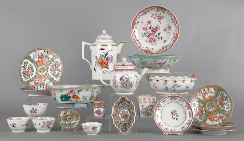 Chinese export porcelain tablewares.