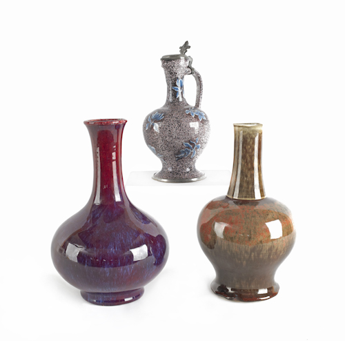 Two Chinese porcelain bottle vases