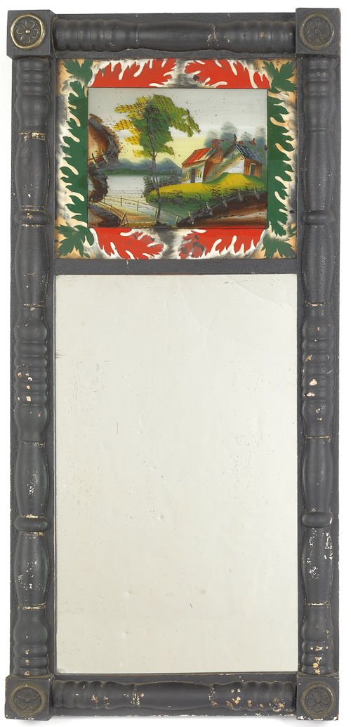 Painted Sheraton mirror early 19th 176596