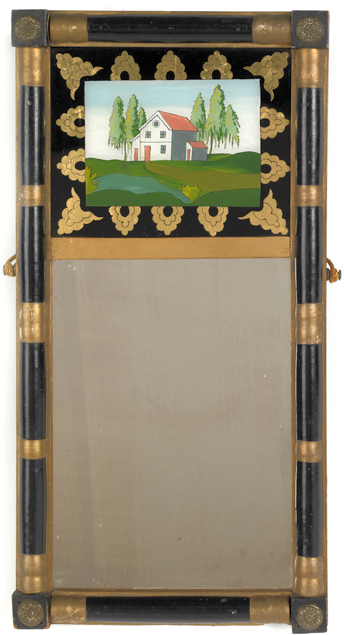 Two painted Sheraton mirrors early 1765a2