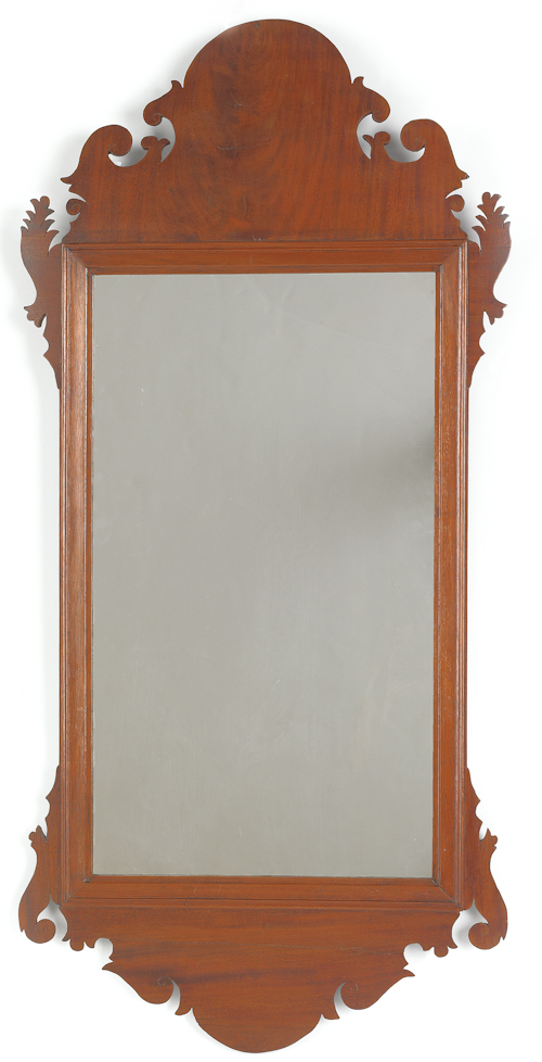 Two mahogany Chippendale mirrors
