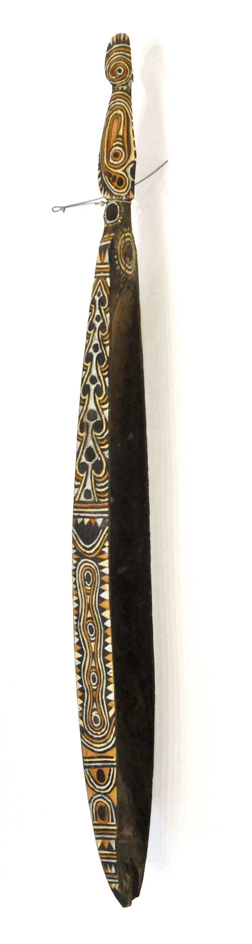 Two Papua New Guinea painted hollowed