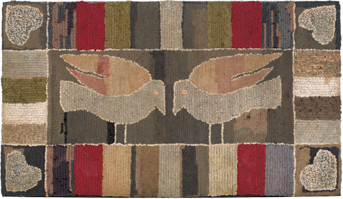 American hooked rug late 19th/early