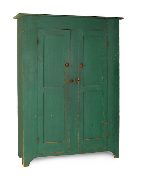 New Jersey painted pine wall cupboard