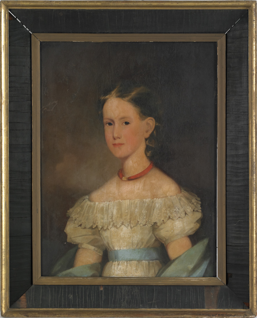 American oil on board portrait of a