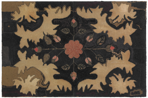 American hooked rug ca 1840 with 176659