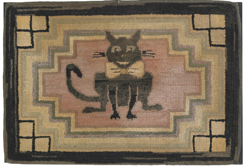 American hooked rug early 20th 17665a