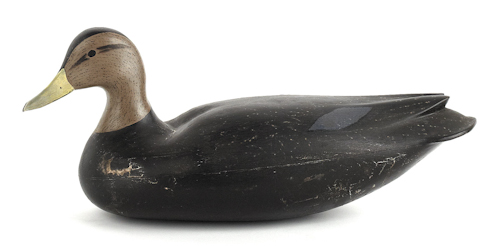 Black duck hollow body decoy probably 17666a