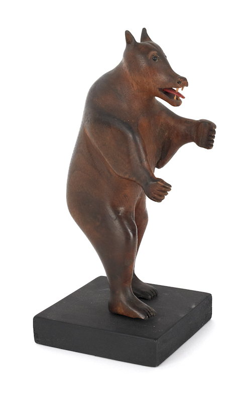 American carved walnut figure of