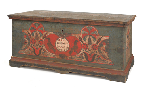 Pennsylvania painted dower chest 17668f