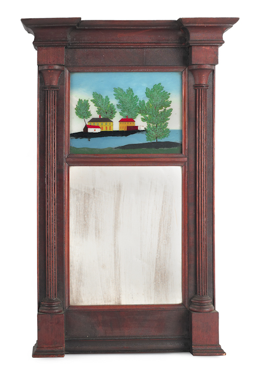 Federal mahogany mirror ca 1830 1766c3