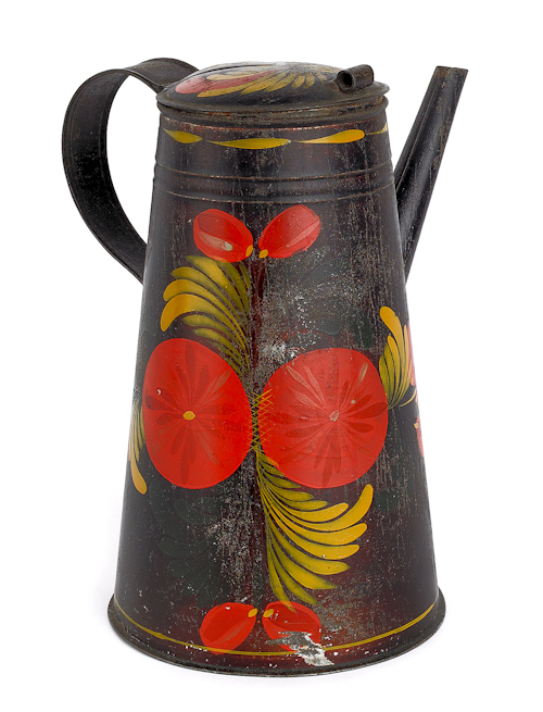 American tole coffee pot mid 19th c.