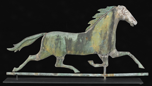 Full bodied running horse weathervane 1766e1