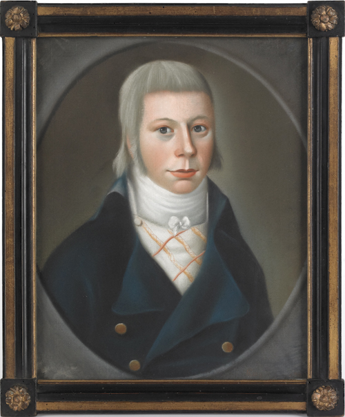 Continental pastel portrait of 1766f5