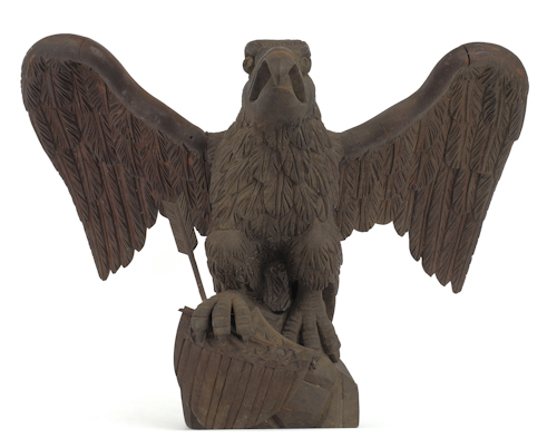 Philadelphia oak carved eagle mid