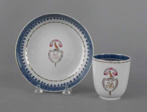 Chinese export cup and saucer late