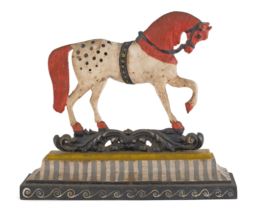American painted iron horse form 176705