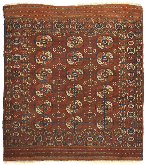 Turkoman carpet ca. 1920 with overall