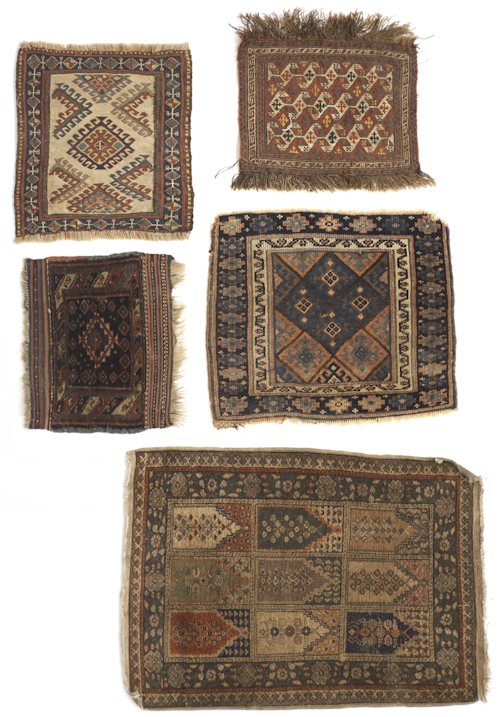 Group of five oriental mats largest 17672b