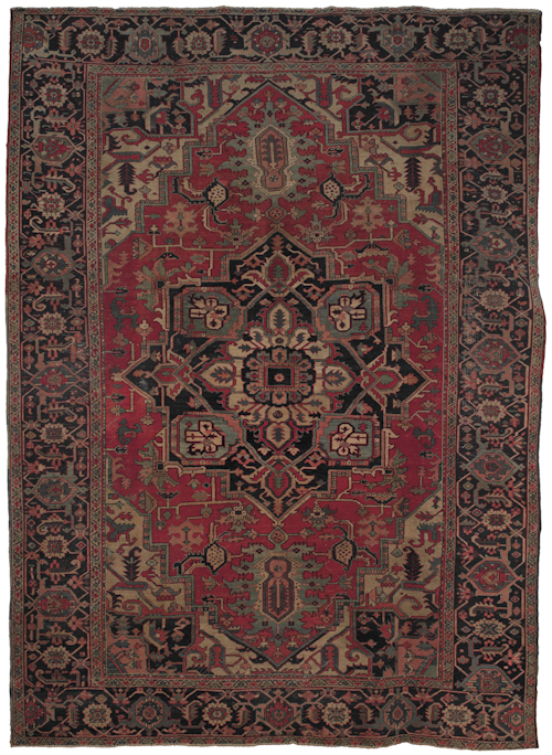 Serapi room size carpet with large