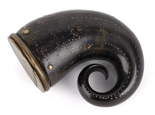 Horn snuff mull early/mid 19th