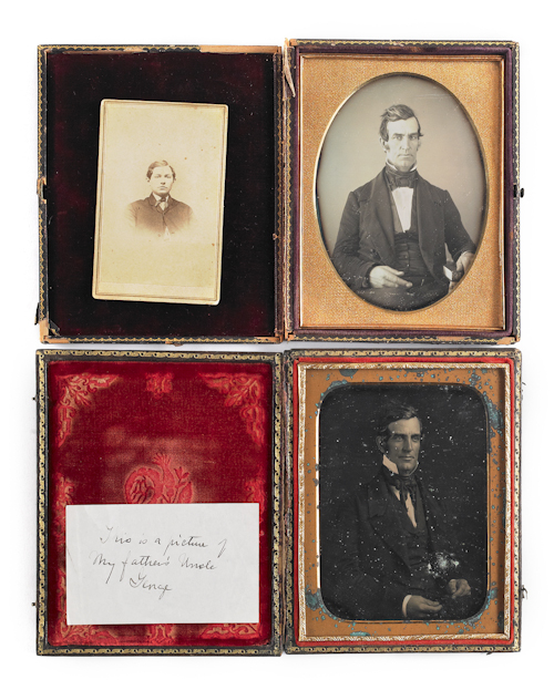 Pair of cased daguerreotypes by M.J.