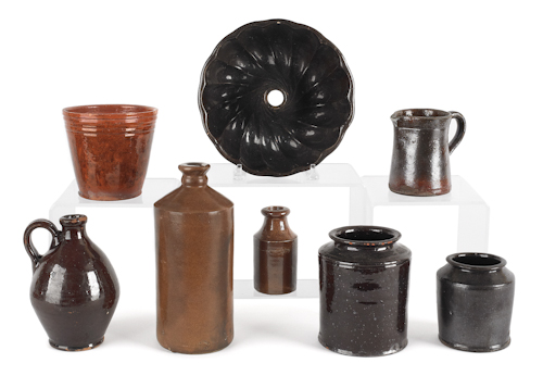 Collection of redware 19th c to 1767a6