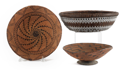 Two Native American coiled basketry 1767a7