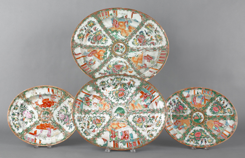 Four Chinese porcelain rose medallion 1767be