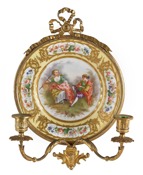 Sevres type porcelain plaque late 1767da