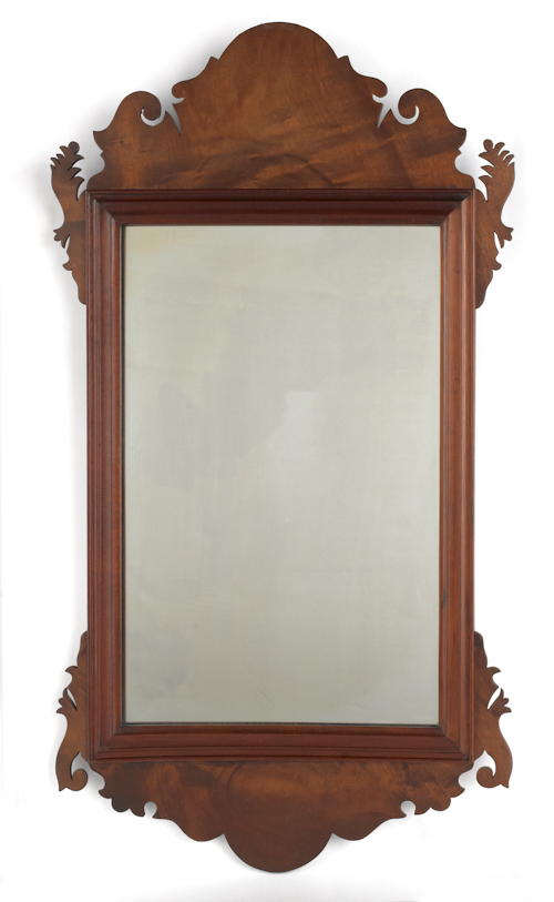 Chippendale style mahogany mirror 1767fb