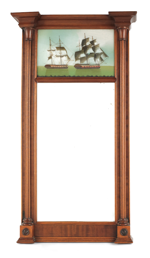 Federal mahogany mirror ca 1820 17680d