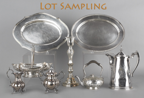 Collection of silver plate. ?