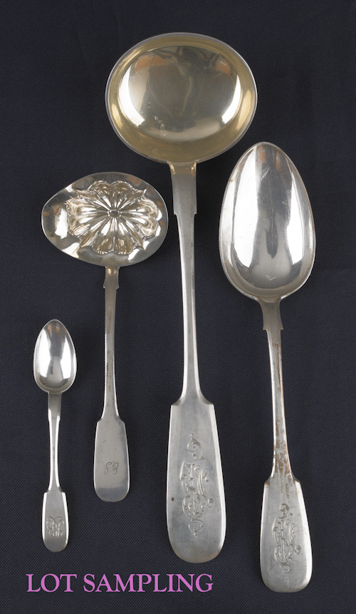 Collection of Russian silver flatware