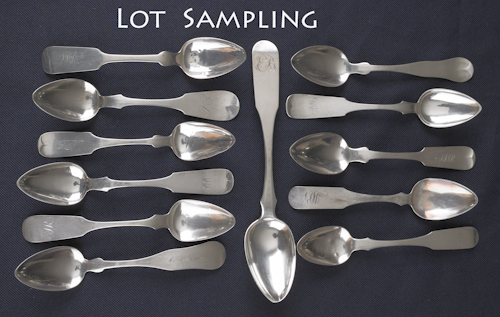 Collection of coin silver spoons 17682d