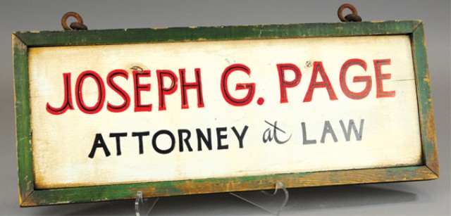ATTORNEY AT LAW SIGN Double sided