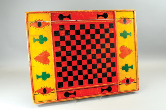 LARGE CHECKERBOARD/PARCHESSI WOOD GAME